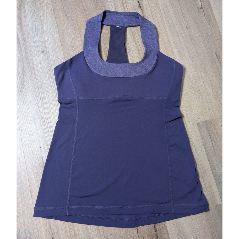Lululemon Size 10 Scoop Neck Workout Yoga Racer Back Tank Concord Grape - Picture 2 of 7